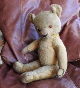 CHAD VALLEY 1930 ETIKETT 20" (50cm) MOHAIR MAGNA TEDDYBÄR "URI" GLASAUGEN - Bild 1 von 10