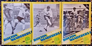 BOLTON WANDERERS 3 home football programmes 1981 v luton oldham newcastle DIV 2 - Picture 1 of 4