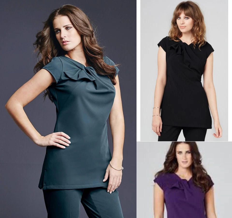 SIMON JERSEY SIMON TRIKOT SLIP THROUGH STOFF KOSMETIKER TUNIKA TOP SCHÖNHEIT SALON SPA