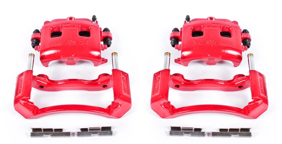 Power Stop for 02-05 Dodge Ram 1500 Front Red Calipers w/Brackets - Pair - psbS4 - Image 1 of 1