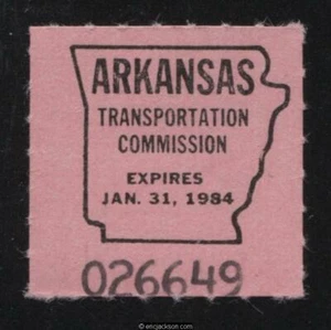 ARKANSAS Interstate Revenue Stamp SRS AR IC6 mint, VF - Picture 1 of 1