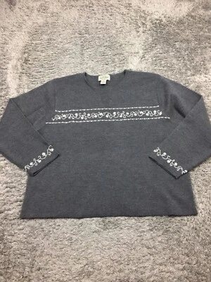 Suéter Top Mujer Lana Acrílica Sonoma Talla 2X Gris Manga 3/4 Foto 1 de 4
