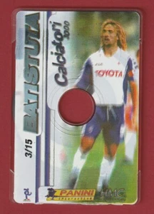 TOP PLAYER PLAY CARD CALCIATORI PANINI 1999 2000 N.3/15 FIORENTINA BATISTUTA - Picture 1 of 4