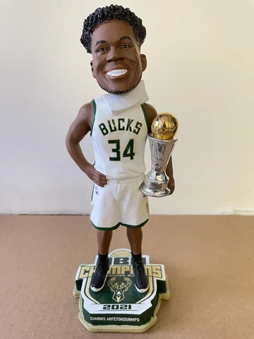 GIANNIS ANTETOKOUNMPO 2021 Milwaukee Bucks FOCO NBA FINALS MVP Bobblehead NIB Cover