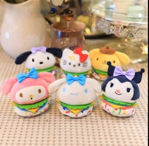 hamburger keychain Hello kitty Kuromi Cinnamoroll Pompom Pochacco My Melody - Picture 1 of 44