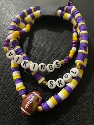 Minnesota Vikings Mens 3-Piece Bracelet Set - Skol Vikings - Football Charm - Image 1 of 2