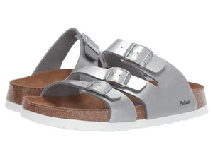 Betula by Birkenstock Z2226* Womens Silver Faux Leather Sandals Size 7 M - Picture 1 of 8