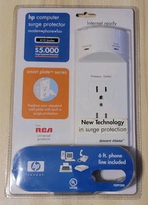 Hp Computer Surge Protector Smart Plate Series Internet Ready RCA New - Image 1 of 4