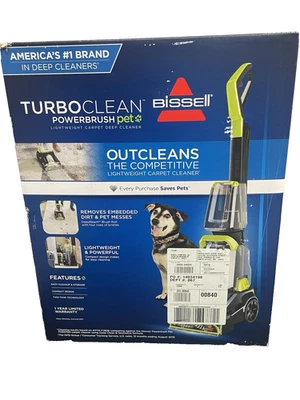 BISSELL TurboClean Powerbrush Pet Carpet Cleaner Includes 1 Pet Stain & Odor sol - Image 1 of 4