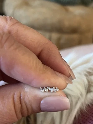 Delicados pendientes baguette de plata de ley Foto 1 de 4