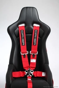 Cipher Auto Racing Harness Set SFI 16.1 -Red 5 Point 3" w/ Camlock - Single - Picture 1 of 8