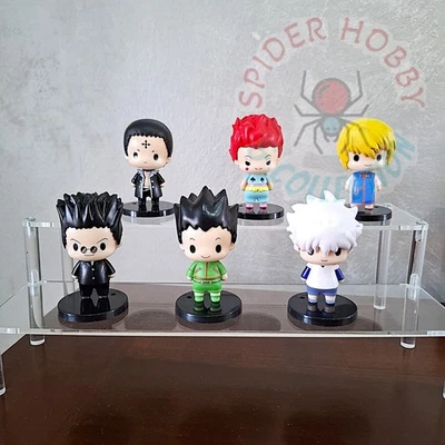 HUNTER X HUNTER SERIE COMPLETA 6 FIGURE SET CHIBI KILLUA GON HISOKA GASHAPON 8CM - Immagine 1 di 4