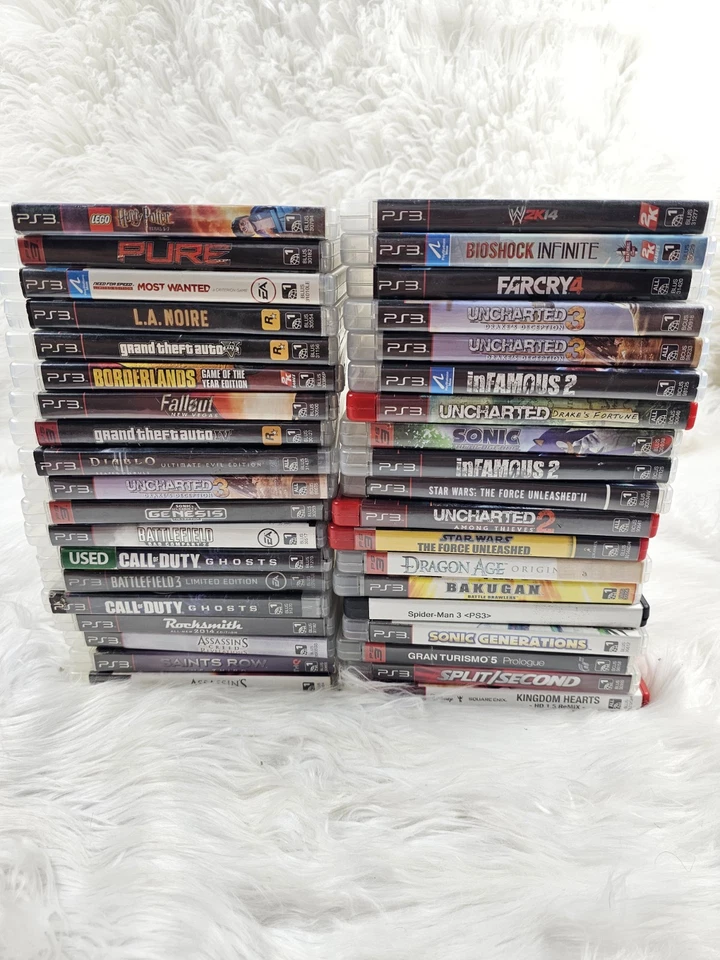 Playstation 3 PS3 Lot Bundle Of 38 Games - Huge Bundle Star Wars Grand Theft  - Image 1 of 4