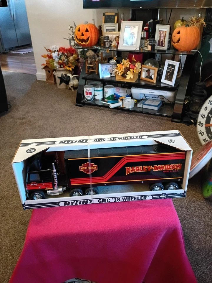 Vintage Nylint Harley Davidson GMC Tractor Trailer Steel Semi 911-Z NEW In Box - Image 1 of 4