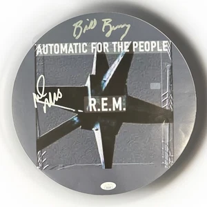 REM signed Drum Bill Berry signed Mike Mills handsigniert Drumhead JSA R.E.M. - Bild 1 von 4