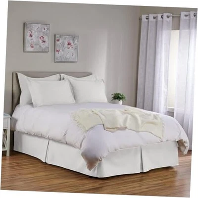 Юбка для кровати на заказ от ShopBedding — юбка для кровати размера Twin — 14 дюймов цвет Drop White - Изображение 1 из 4