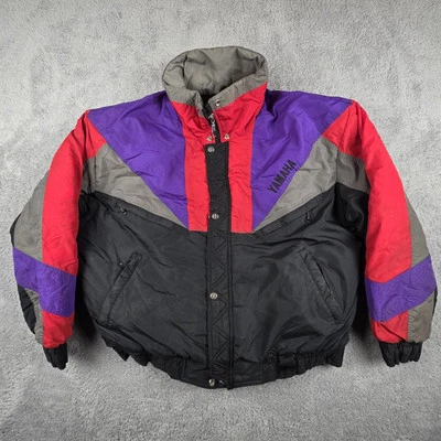 Vintage Yamaha Snowmobile Jacket Mens Extra Large Quilted Lining Bomber Coat - Image 1 of 4