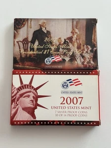 2007 Silver Proof Set 90% Coin United States Mint 50C 25C Uncirculated US - Picture 1 of 11
