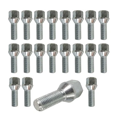 20 Extended Wheel Bolts tapered M14x1,5 32mm for Audi 80 90 100 200 A1 A2 A3 A4 — 第 1/4 张图片