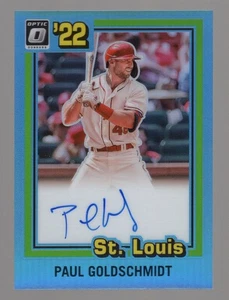 PAUL GOLDSCHMIDT 2022 DONRUSS OPTIC RETRO '81 CAROLINA BLUE ON CARD AUTO #10/12 - Bild 1 von 2