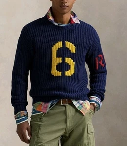 Polo Ralph Lauren blu navy maglione l'anno della fondazione multitaglia nuova con etichetta - Foto 1 di 5