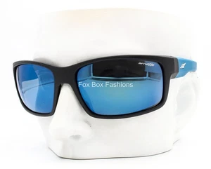 Arnette Fastball 4202 2268/55 Sonnenbrille matt schwarz Gummi blau verspiegelt ohne Etui - Bild 1 von 5