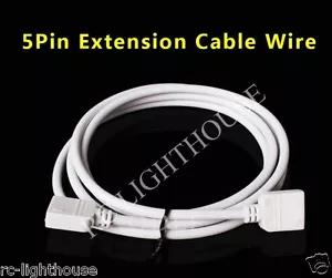 16 ft or 5m RGB Extension for RV LED Light strips 5050 5 Pin Dual Strips LED - Foto 1 di 2