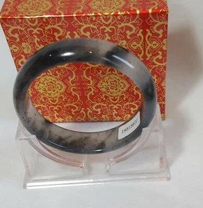 Certified genuine natural white ink Jade Bangle Dia 57,59, 63mm 4 options - Picture 1 of 8