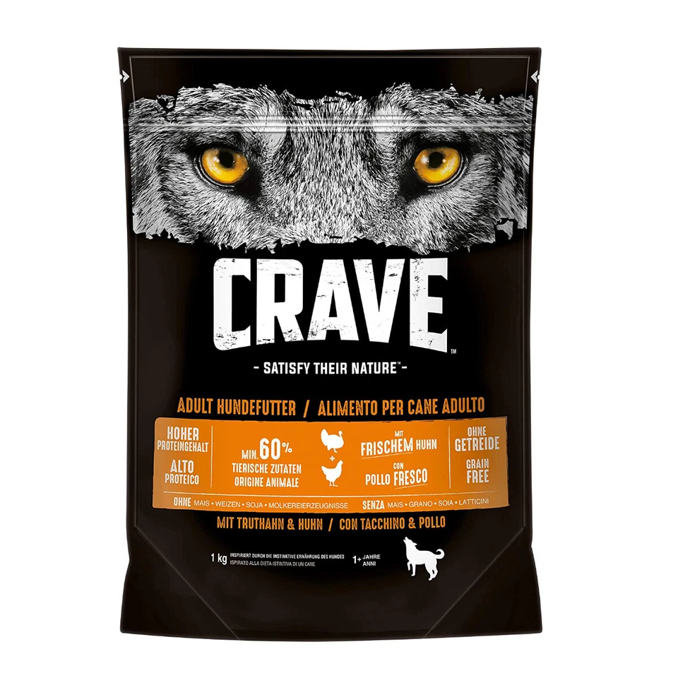 Crave Trockenfutter für Hunde Adult mit Truthahn und Huhn 1000g - Bild 1 von 1