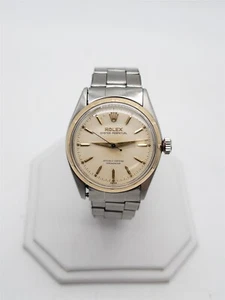 Vintage $7000 ROLEX OYSTER PERPETUAL 34mm 18k Yellow Gold SS Mens Watch SERVICED - Picture 1 of 8