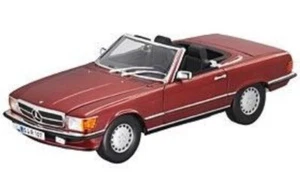 NOREV MERCEDES SL 350SL CABRIO (R107) Volcano Red DEALER 1:18*Brand New! RARE! - Picture 1 of 3
