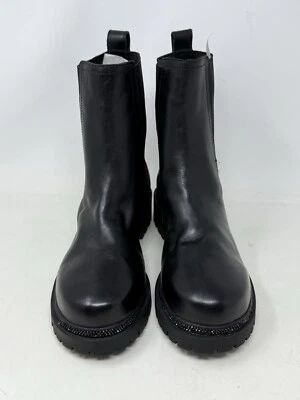 Botín Chelsea Dkny de cuero negro con estrás para mujer talla 6,5 M Foto 1 de 4