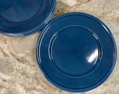 Platos de ensalada despensa Williams Sonoma azul marino. Juego de 4 de 8 pulgadas. Porcelana. Nuevo. Foto 1 de 4