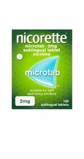 Nicorette Microtab, 2 mg, 100 (Stop Smoking Aid) Brand New Long Expiry Date