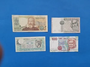 1 x 500+2000 + 2 x 1000 Lire Italien / Geldschein Banknote * - Bild 1 von 10