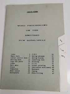 Amstrad Clarity Guide Word Processing on The Amstrad PCW 8256/8512 Workbook - Picture 1 of 9