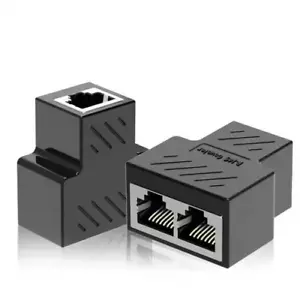 2x RJ45 Y Rete Lan Sdoppiatore Adattatore 1a 2 Sdoppiatore Cat6A Cavo Ethernet NUOVO - Foto 1 di 8