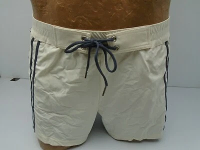 Baúl de baño para hombre Sauvage California crema/azul marino corte cuadrado grande/XL 76IM Foto 1 de 4