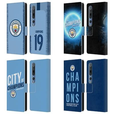 MANCHESTER CITY MAN CITY FC 2019 CHAMPIONS LEATHER BOOK CASE FOR XIAOMI PHONES - Image 1 of 4