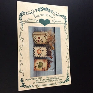 The Tole Mill Phyllis Tilford Pattern For Lil Bags of Fruit Paper Mache Acrylics - Picture 1 of 7