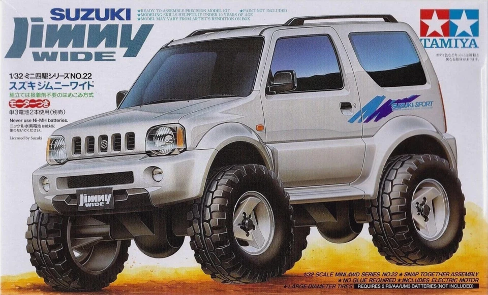 Tamiya 19022 1/32 Scala Mini 4wd modello Kit Auto Jr Suzuki JIMNY Largo Junior