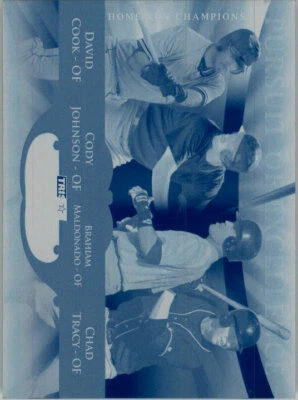 2010 TriStar DAVID COOK/CODY JOHNSON/BRAHAM MALDONADO/CHAD TRACY #155 Plate 1/1 - Image 1 of 2