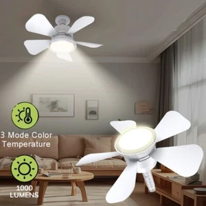 3 Gears Dimming Ceiling Fan Light 2 in 1 Electric Wireless Fan Living Room - Picture 1 of 10