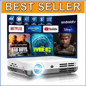 4K UHD Boss S7 Projector - 3D Ready, 7000 Lumens, Ideal for Home Cinema & Gaming - Picture 1 of 11