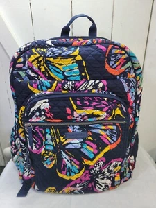 Vera Bradley Iconic Campus Backpack in "Butterfly Flutter" Pattern laptop slot - Picture 1 of 21