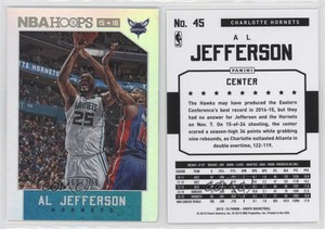 2015-16 Panini NBA Hoops Silver /299 Al Jefferson #45