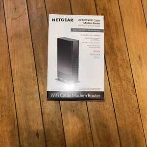 Modem kablowy NETGEAR - Wbudowany router WiFi C6230 AC1200 Prędkość WiFi DOCSIS ZAPIECZĘTOWANY - Zdjęcie 1 z 8