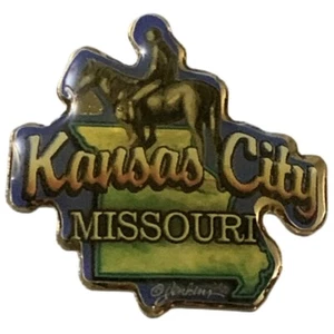 Kansas City Missouri The Scout Statue Travel Souvenir Pin - Picture 1 of 2