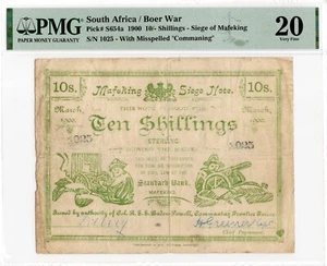 1900 S.AFRICA BOER WAR 10S S654a PMG 20 BRITISH AUCTION COMP £504/$640 #COMP5-1 - Picture 1 of 2