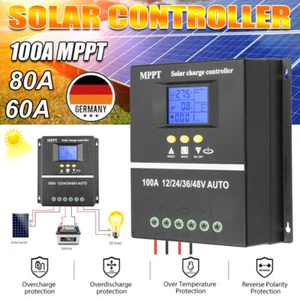 100A MPPT Solar PV Regulator 4000W 12V 24V 36V 48V Solar Charge Controller LCD - Picture 1 of 20